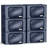 Sorbus Stackable Storage Bins, Fabric Organizer Bags with Window and Handles for Kids and Adults, 6Pk, Blue-109849212
