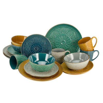 Samarkand 16 Piece Dinnerware Set, Service for 4