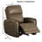 Contemporary Style Power Recliner USB Ports Contour Arms Flange Trim-118323235