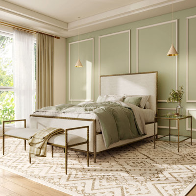 Lalia Modern Hammered Metal 3-Piece Bedroom Set