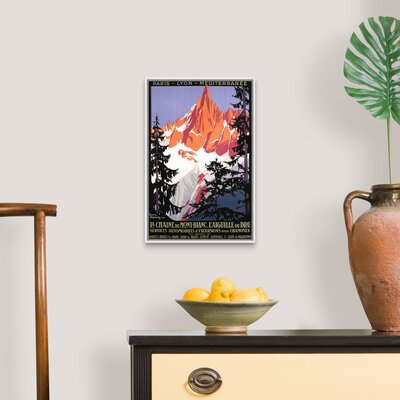 La Chaine De Mont Blanc, Vintage Poster, by Roger Broders Roger Broders Floater Frame Print on Canvas -  Millwood Pines, C353C2B15A0D4A708E05705ECD8F2D22