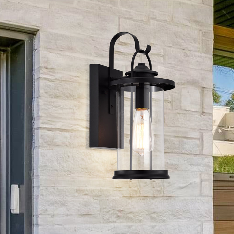 Luminaire de grange d'extérieur 1 lumière Dopson, H 14,5 po x l 6,5 po x P 7,75 po