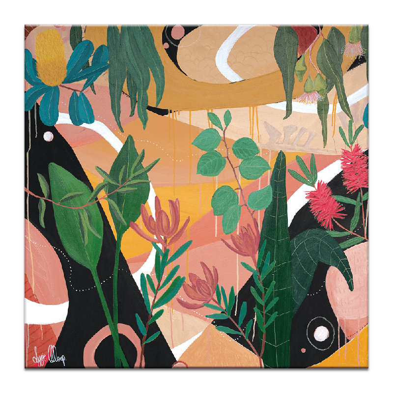 Wild And Free by Lizzie Alsop - Print, Wrapped Canvas, 41" H x 41" W x 1.5" D