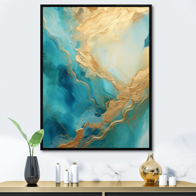 «Gold Teal», impression sur toile