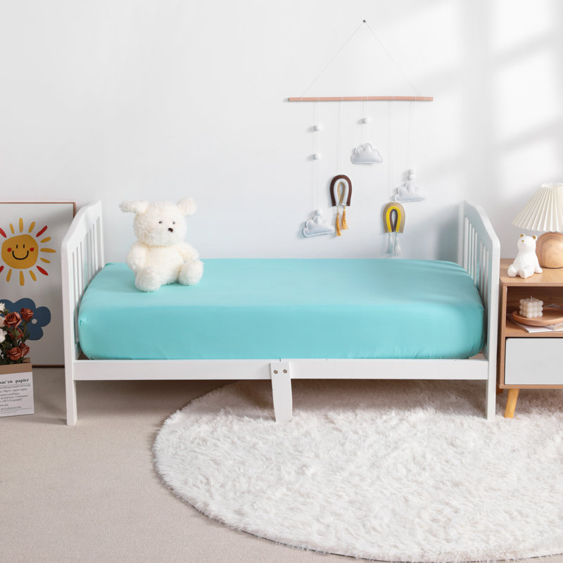 Microfiber Fitted Sheet, Aqua