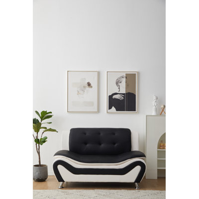 Adrin 58'' Faux Leather Loveseat