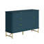 Commode décorative 3 tiroirs (bleu)-136159139