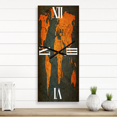 Ancient Map of the World Africa - Vintage Wall Clock
