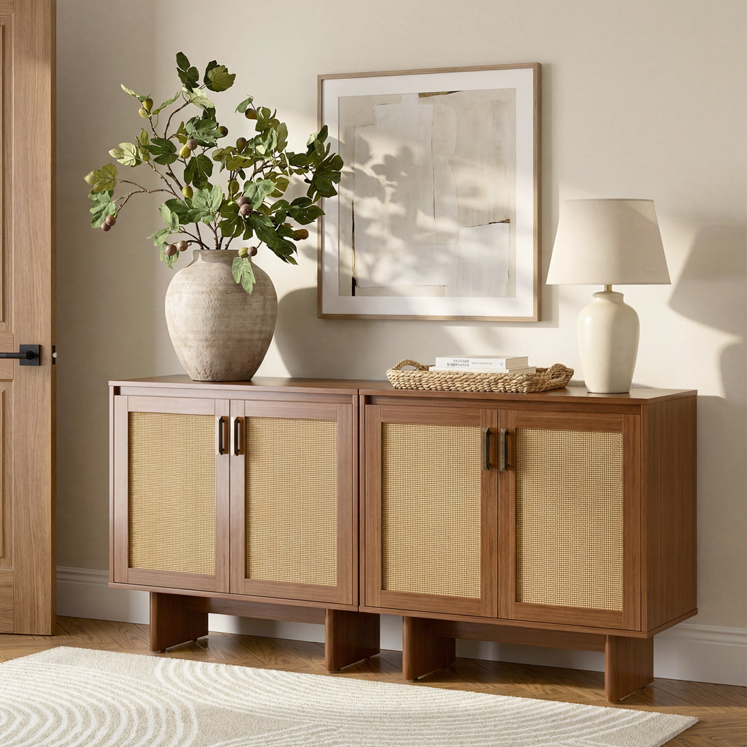 4 Doors Sideboard Buffet Cabinet With Storage Bay Isle Home™