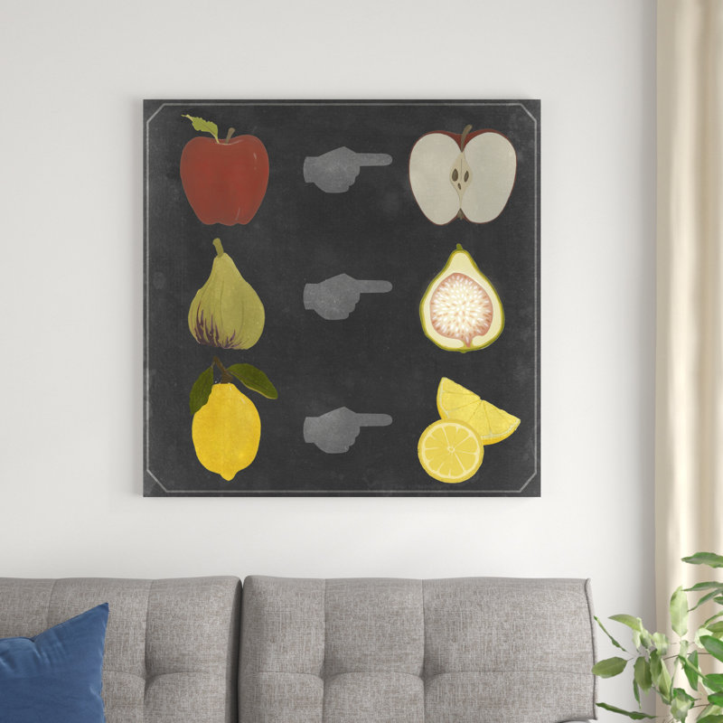 Blackboard Fruit II, H 36 po x l 36 po x P 1,25 po