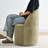 Small Chenille Upholstered Barrel Swivel Chair With Hidden Casters-527653652