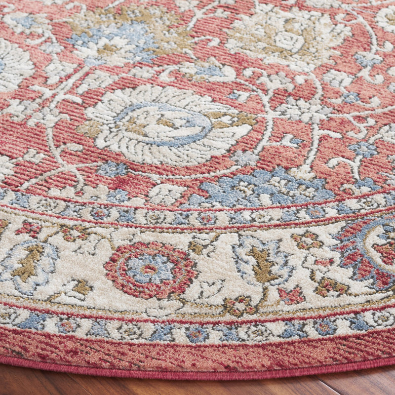 Rosewood Performance Oriental Rug, Round 6'7"