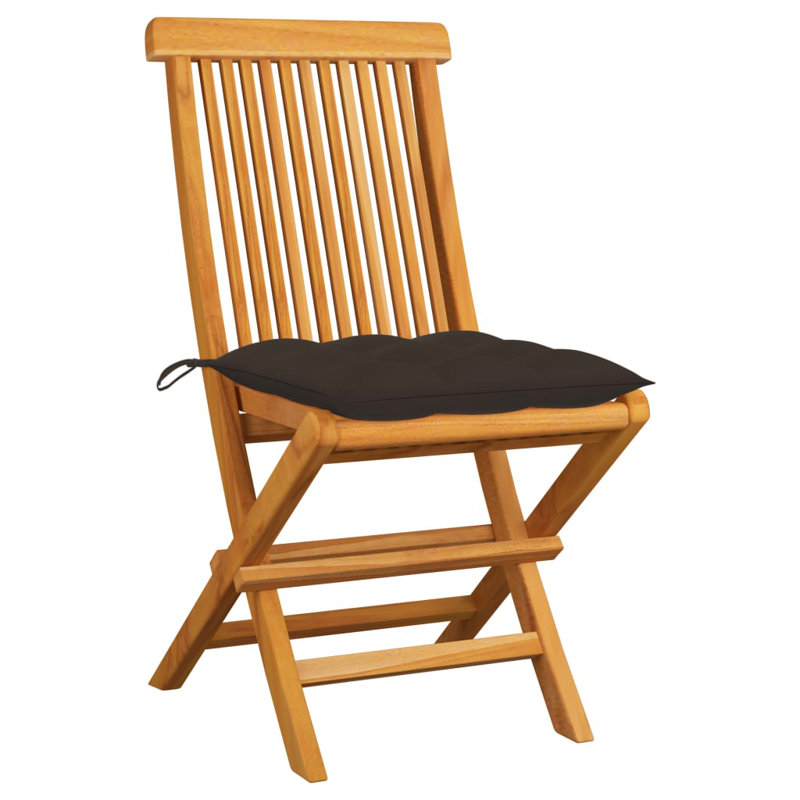 Chaise d'appoint de salle à manger pliante avec coussin Kerish, Taupe