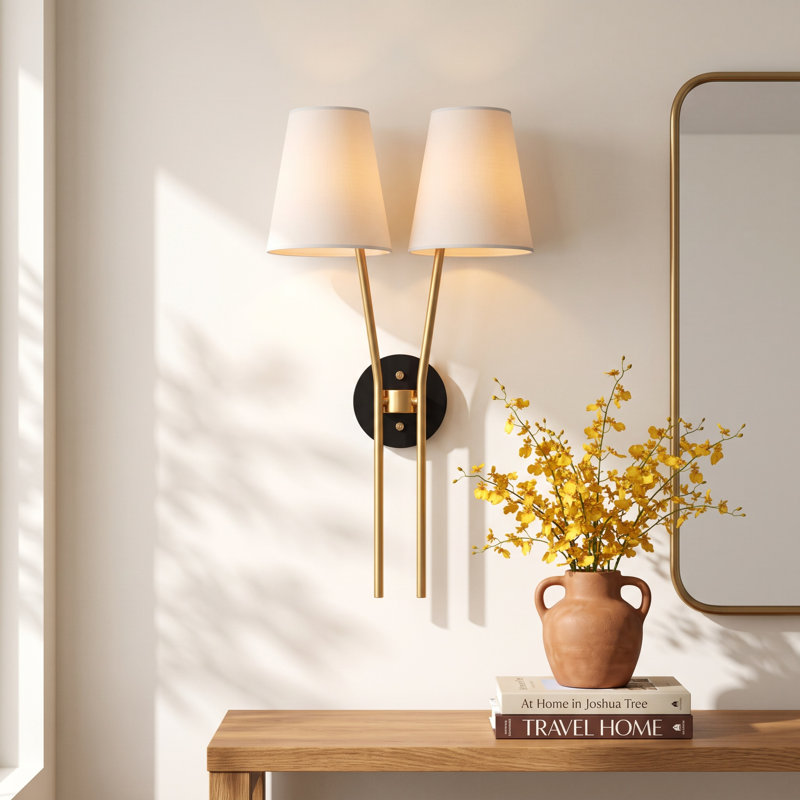 Arizona Steel Plug-in Wallchiere and Armed Sconce