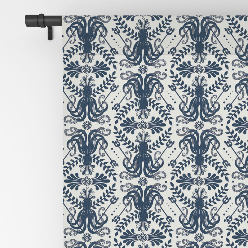 Heather Dutton Mythos Oceanic 1pc Blackout Window Curtain Panel