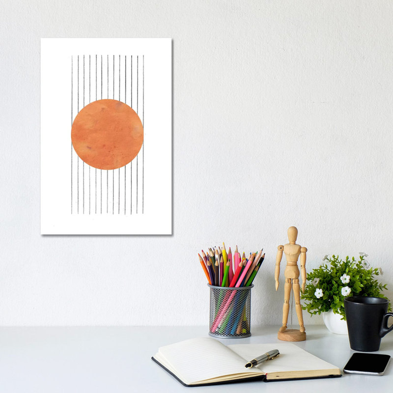 Burnt Orange Abstract by Whales Way - Wrapped Canvas Gallery-Wrapped Canvas Giclée, 20.32 cm H x 30.48 cm W