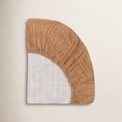 Burnt Sienna Muslin Mini Crib Sheet