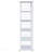 White 5-Shelf Display Led Curio Cabinet