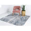 Tapis bleu à motif géométrique Santini-432371745