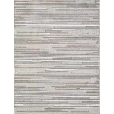 Tapis d'extérieur à rayures abstraites Gemmill