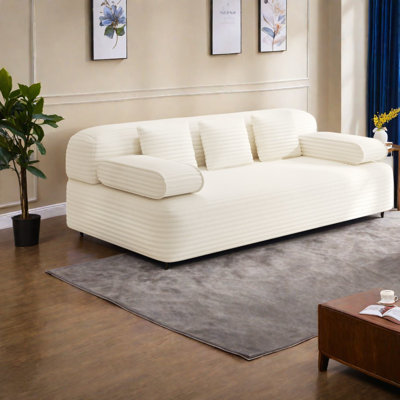Canapés convertibles compacts, velours côtelé moelleux pour les appartements modernes