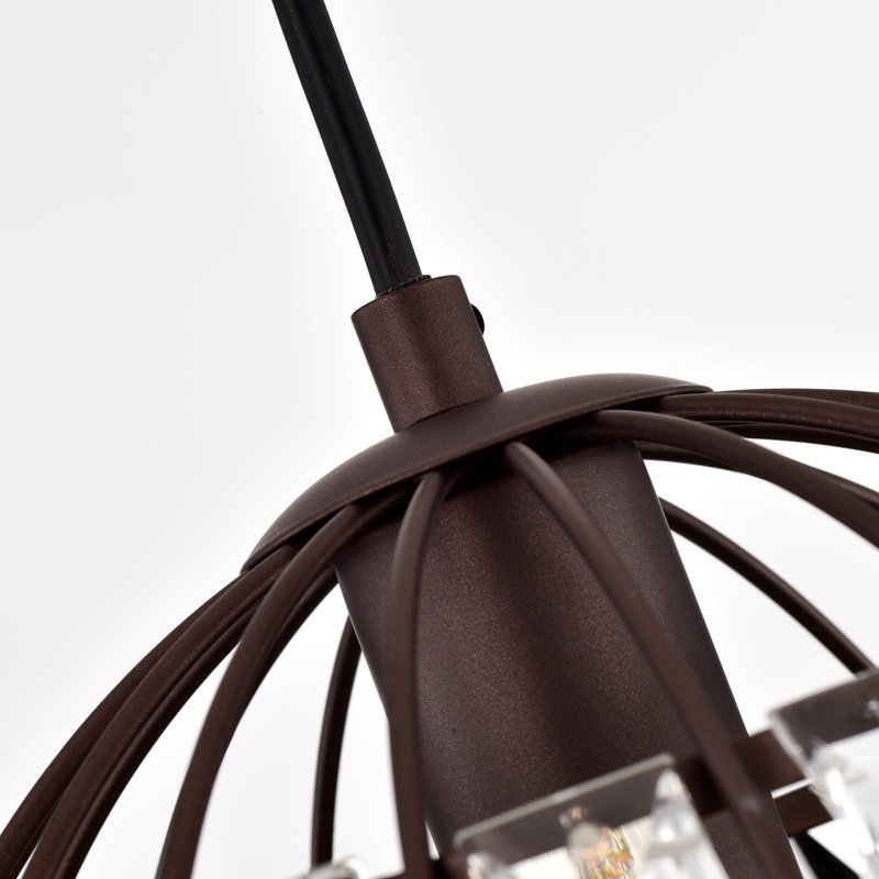 Mini-luminaire suspendu Eliana de Chloe Lighting - Luminaire suspendu en bronze huilé à 1 lumière de 9,5 po de largeur avec 9 po de largeur