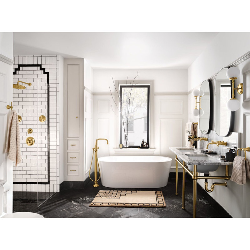 Colinet 24" Wall Mounted Towel Bar, Brushed Gold