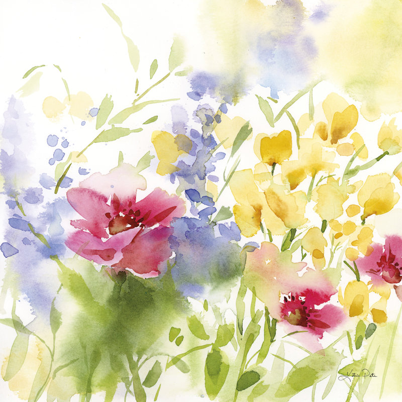 Spring Meadow I by Katrina Pete - Wrapped Canvas Painting, 122cm H x 122cm W