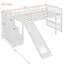 Lit mezzanine avec deux tiroirs et glissière-1087215949