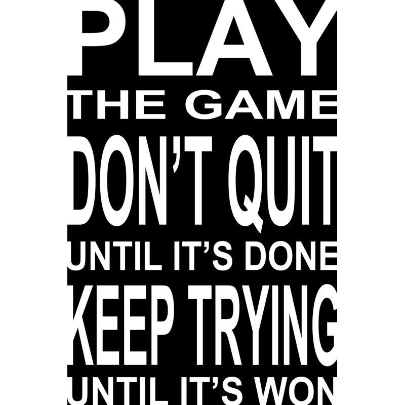 Play The Game I, H 48 po x l 32 po