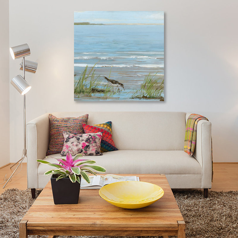 «Afprès on the Shore II», reproduction sur toile, H 18 po x l 18 po x P 1,5 po, Toile tendue, Pas de tapis