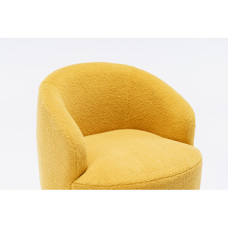 Fauteuil de réception, fauteuil demi-tonneau pivotant, Jaune