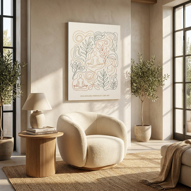 «Serene Misty Mountainous Landscape with Reflective Lake», art sur toile