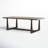 Horncastle Pine Solid Wood Top Metal Base Dining Table