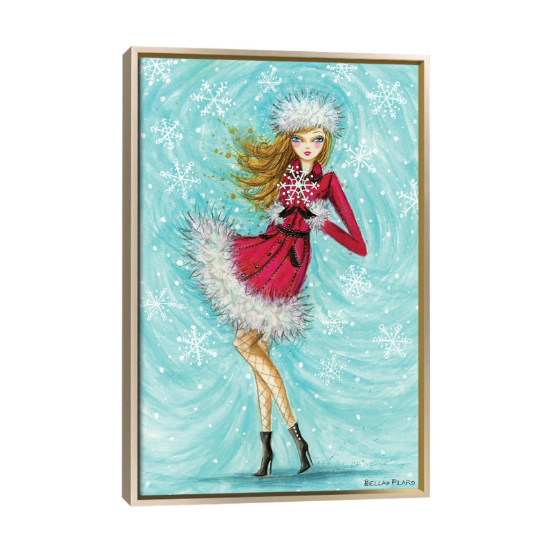 Blythe's Stunning Snowflake - reproduction d'art murale - toile tendue, H 48 po x l 32 po, Cadre flottant sans passe-partout
