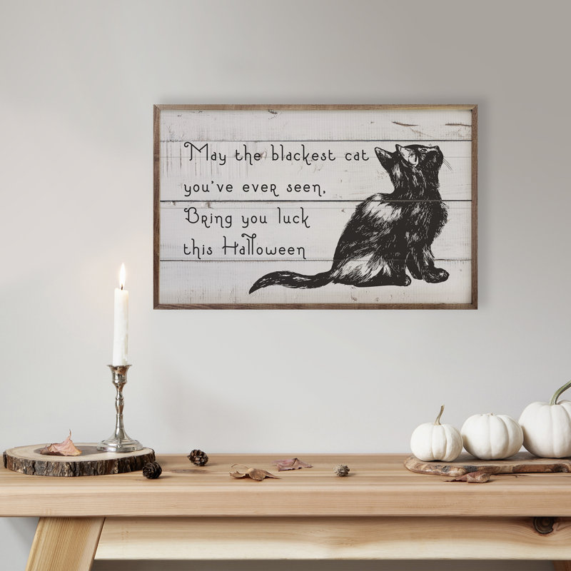 The Blackest Cat Whitewash, H 5 po x l 8 po