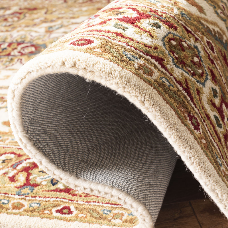 Tapis oriental en laine touffeté à la main Alg, Ovale 7 pi 6 po x 9 pi 6 po