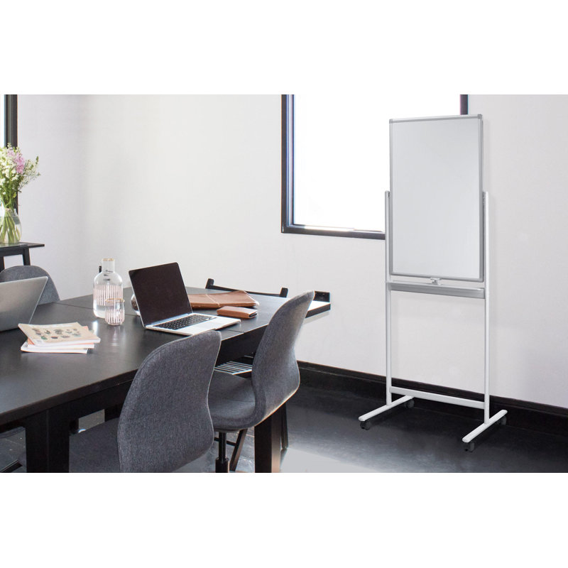 Mount-It! Mobile Dry Erase Magnetic Free-Standing Whiteboard with Locking Caster Wheels and Stand, 24" x 36"