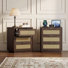 22.83'' W Nightstand With 3 Drawers And Charging Station ( Set Of 2 )