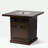 Square fire pit table with Stainless steel lid