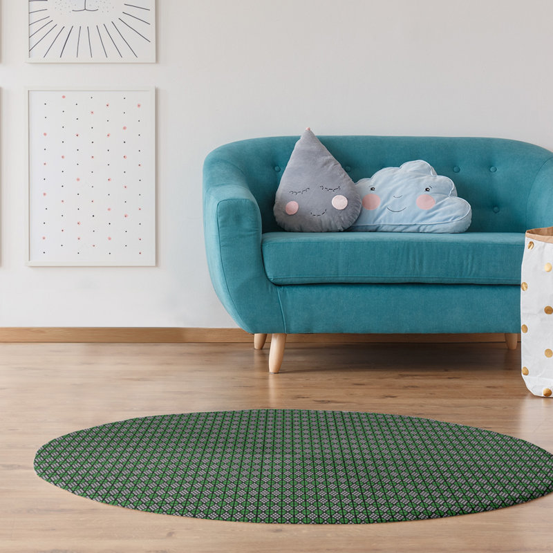 Tapis de la zone verte diamants classic, Rond 5 pi