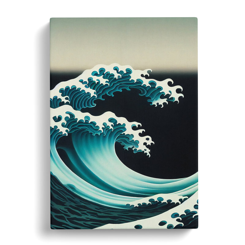 XC1022-1725X Crashing Japanese Wave - Wrapped Canvas Print, 76cm H x 50cm W x 3cm D