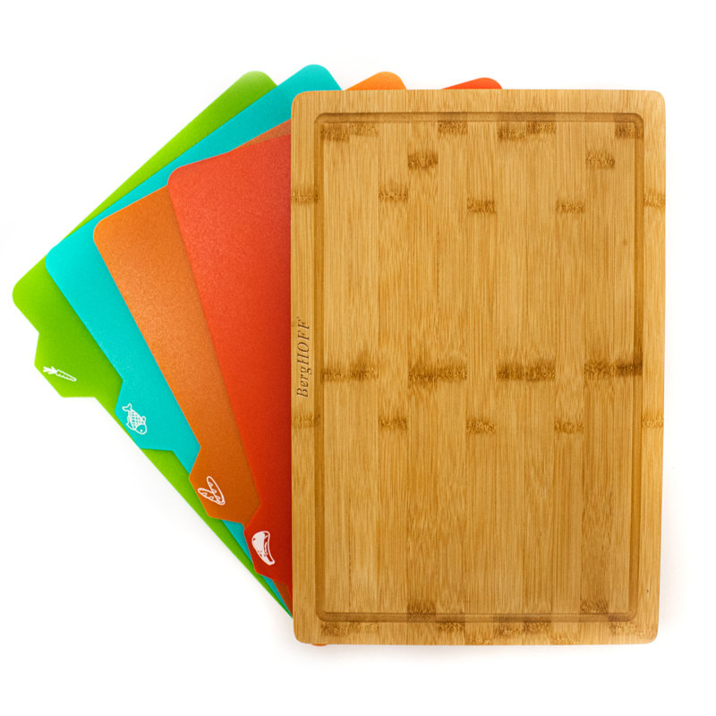 Ensemble de planche à découper en bois de bambou 5 pièces BergHOFF, 16,5 po x 11,8 po