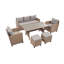 Ensemble de 6 chaises d'extérieur en osier de rotin pour patio, chaise, tabourets et table-1328226136-1328226139