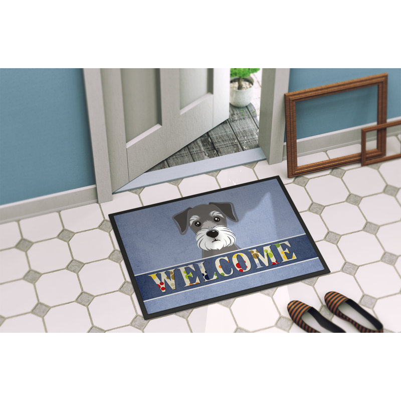 Tapis d'entrée antidérapant Wanston Schnauzer, Rectangle 2 pi x 3 pi