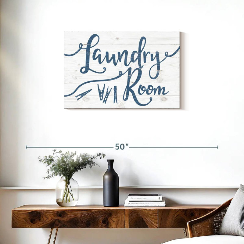 Blanchisserie, impression sur toile, H 20 po x l 30 po x P 1,25 po