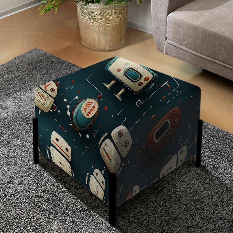 Dyreng - Repose-pieds carré pour chambre d'enfant