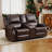 75.2" Faux Leather Power Reclining Loveseat With Nailhead Trim, Center Console, USB & Type-C Ports-1429882894