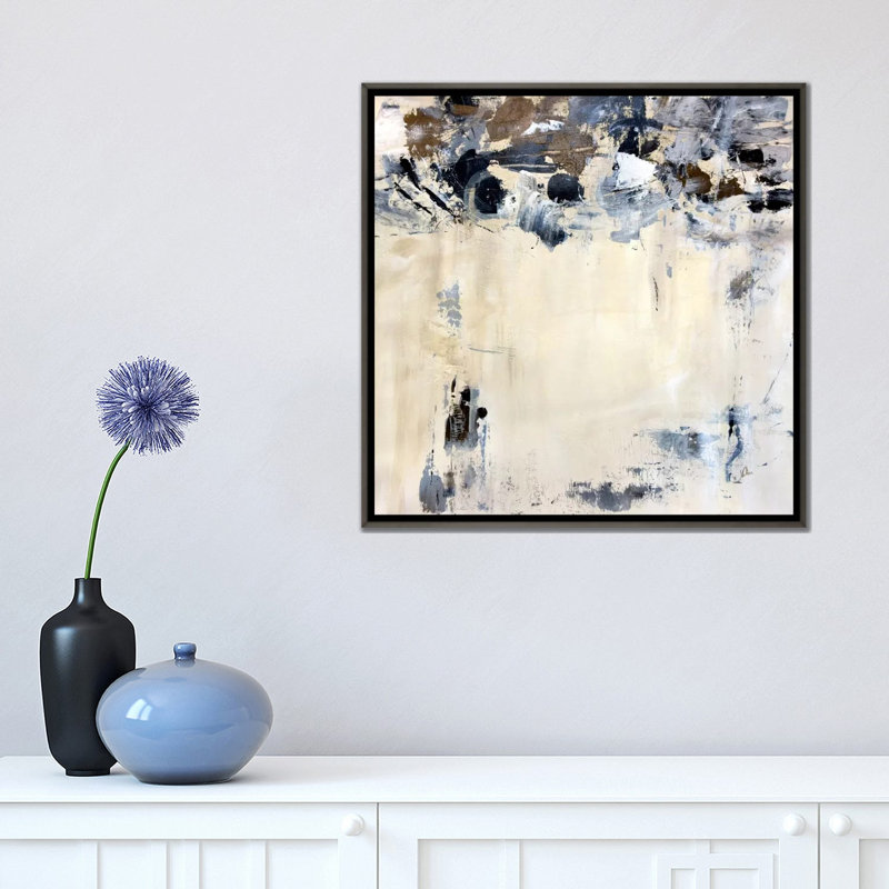Reproduction d’art par Julian Spencer-Metallic Spice, H 18 po x l 18 po x 1,5 po, Toile encadrée de bois rustique foncé