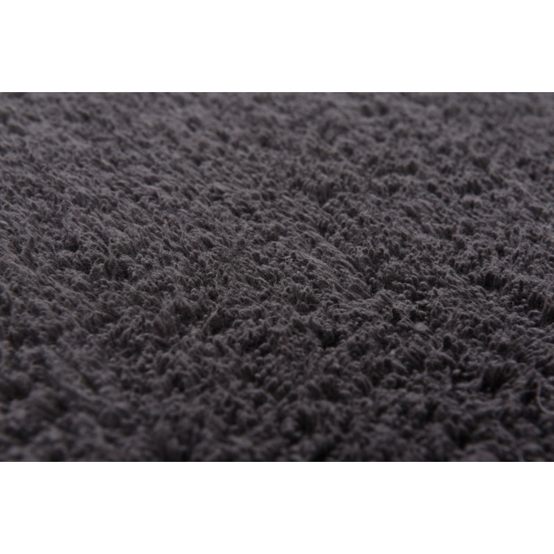 Cotton Bath Rug, Rectangular 60 x 100cm, Anthracite